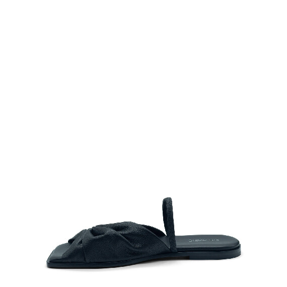 Square open  black piercing sandal