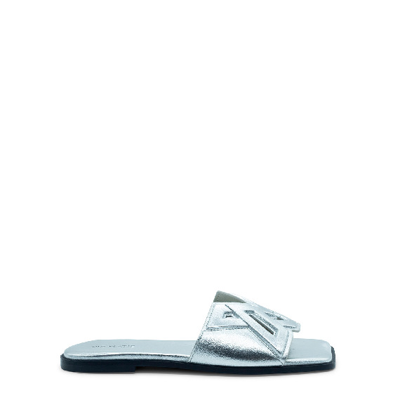 Square open ciabatta monogram argento